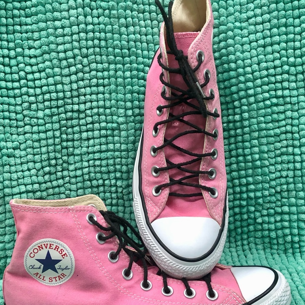 Converse Pink High Top Canvas Sneakers